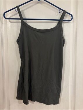 Women’s Ribbed Tank Top - Charcoal Gray